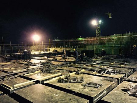 天工公司土建十五部承建的陕煤技术研究院1-3#楼施工进入冲刺阶段