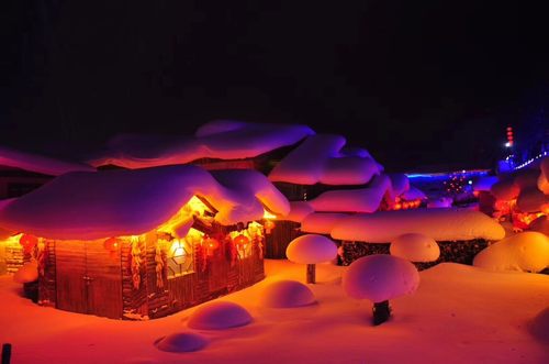 雪乡夜景