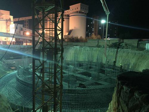 陕煤建设韩城分公司红柳林选煤厂项目2号产品仓工程进度喜人