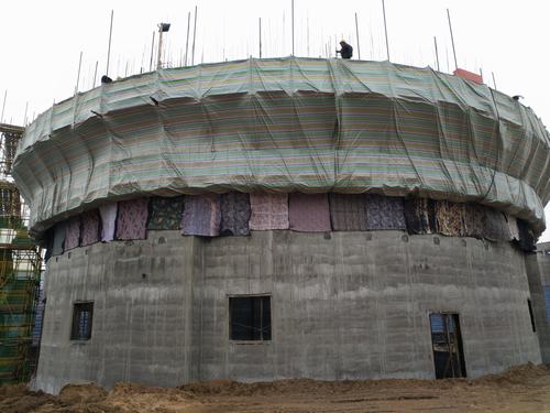 陕煤建设韩城分公司土建五项目部大干快上抢工期滑模施工节节高