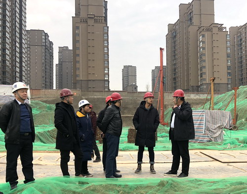 陕煤建设铜川公司蓝山水岸北区5#楼通过桩基验收