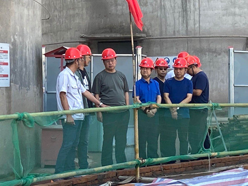 黄陵县副县长莅临陕煤建设机电安装公司生态水泥项目现场检查指导工作