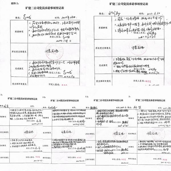 陕煤建设矿建二公司党员亮承诺,全力保安全
