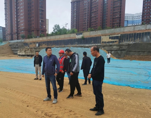榆林市城市投资房地产开发有限公司执行董事、总经理徐鲲一行莅临榆溪圣境项目检查指导工作