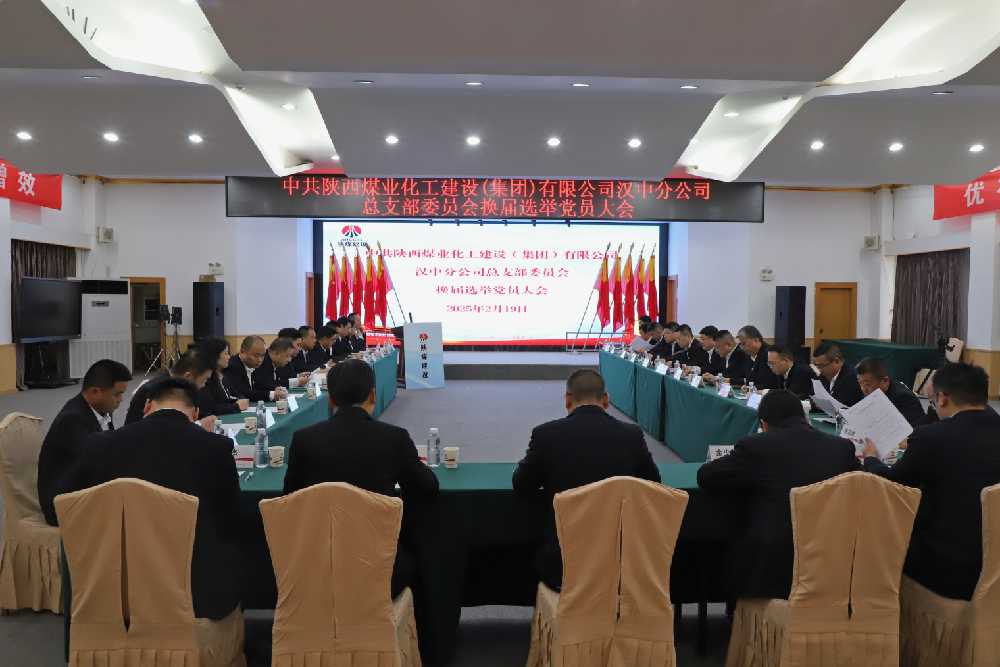 陕煤建设汉中分公司党总支圆满完成换届选举党员大会