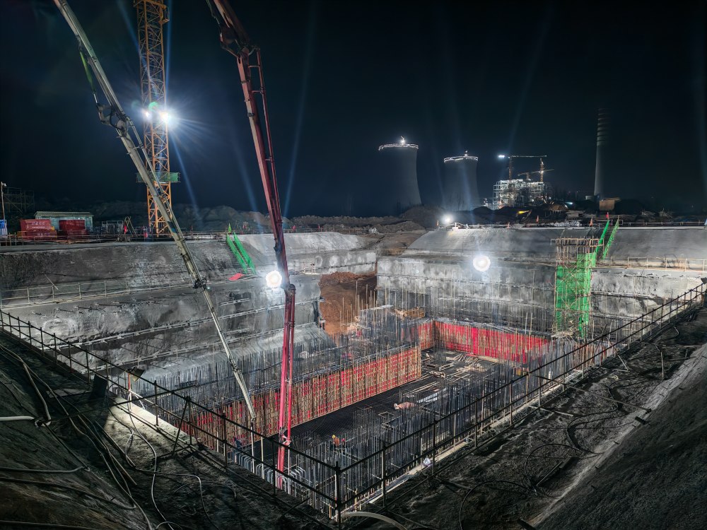 36小时浇筑3859方混凝土，陕煤建设韩城分公司土建十六项目部以“硬核”实力铸就信阳电厂钢铁脊梁