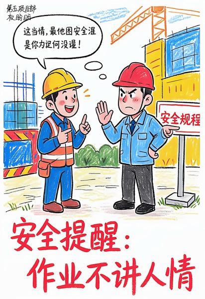 陕煤建设洗选煤运营公司第五项目部：一纸安画敲警钟 岗位提醒守底线
